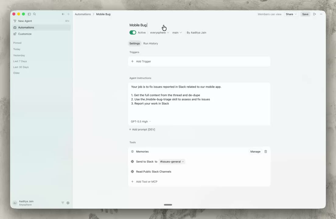 Cursor 自動化：在 Slack 按一個 emoji，AI 幫你跑完一條流程